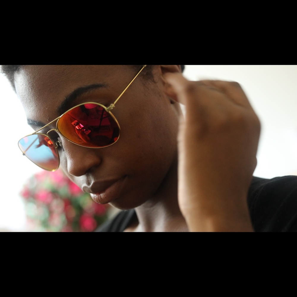 🆕Reflective aviator sunglasses blue, red, green